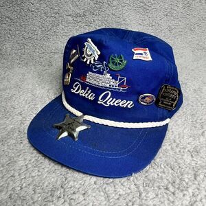 Paddlewheel Steamboat Trucker Hat Vintage‎ Delta Queen Cap with Collectible Pins